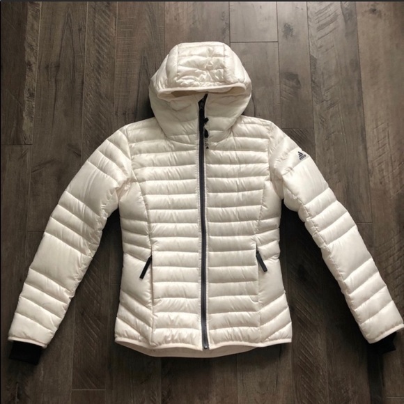 adidas Jackets & Blazers - NWT Adidas White Down Puffer Jacket Small - Sample